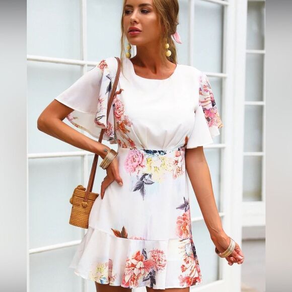 Hello Molly Floral White Dress - Picture 3 of 14